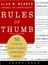 Rules of Thumb (MP3): 52 Truths for Winning at Business Without Losing Your Self